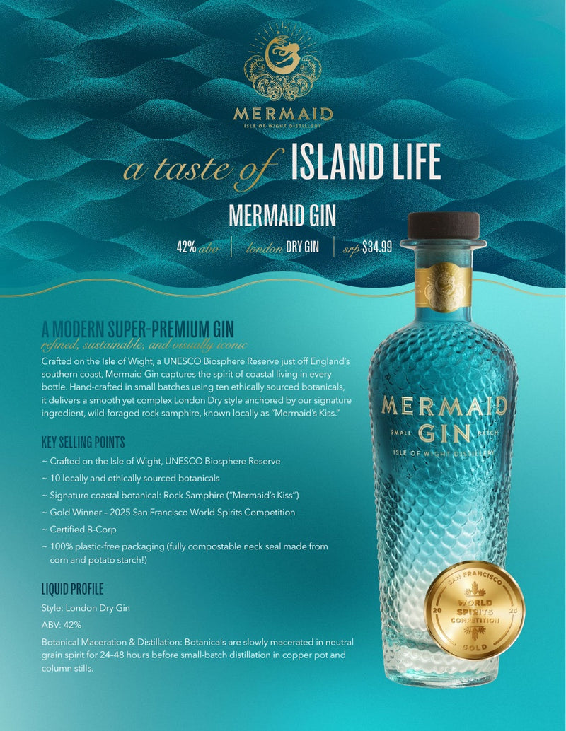 Mermaid Gin Info Sheet