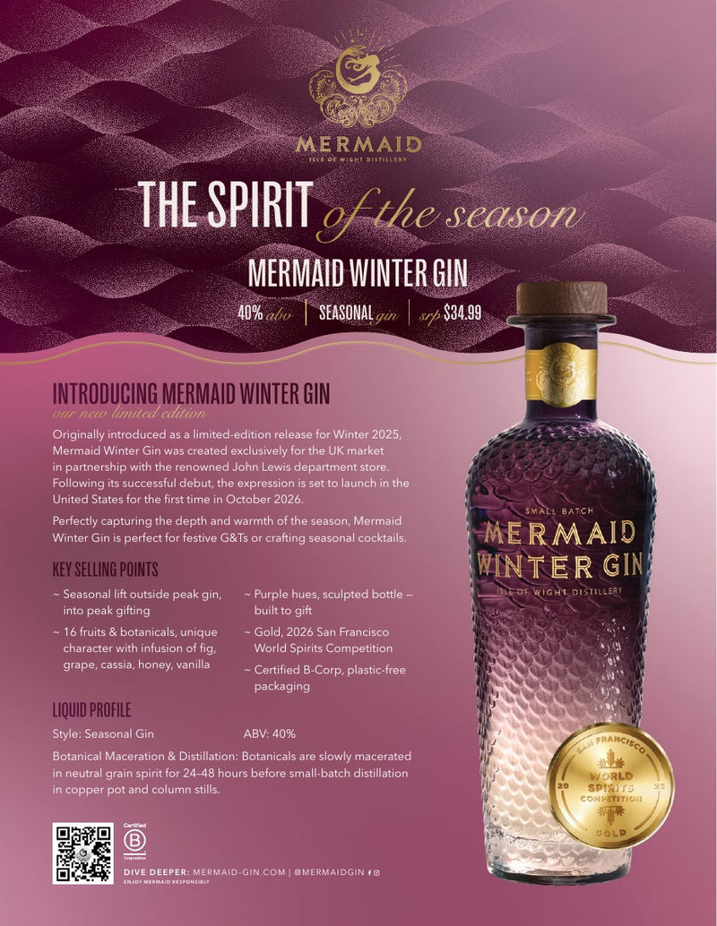 Mermaid Winter Gin Info Sheet