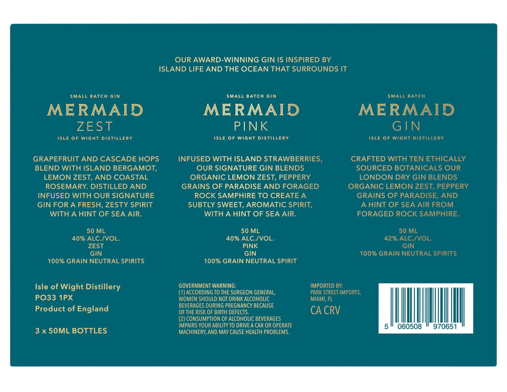 Mermaid Gin Miniature Gift Set